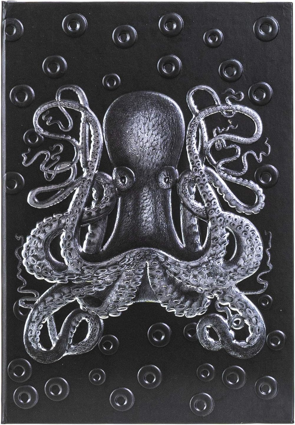 Necromancy Alchemy Kraken Sea Monster Titan Octopus Skull Embossed Blank Page Hard Cover Journal