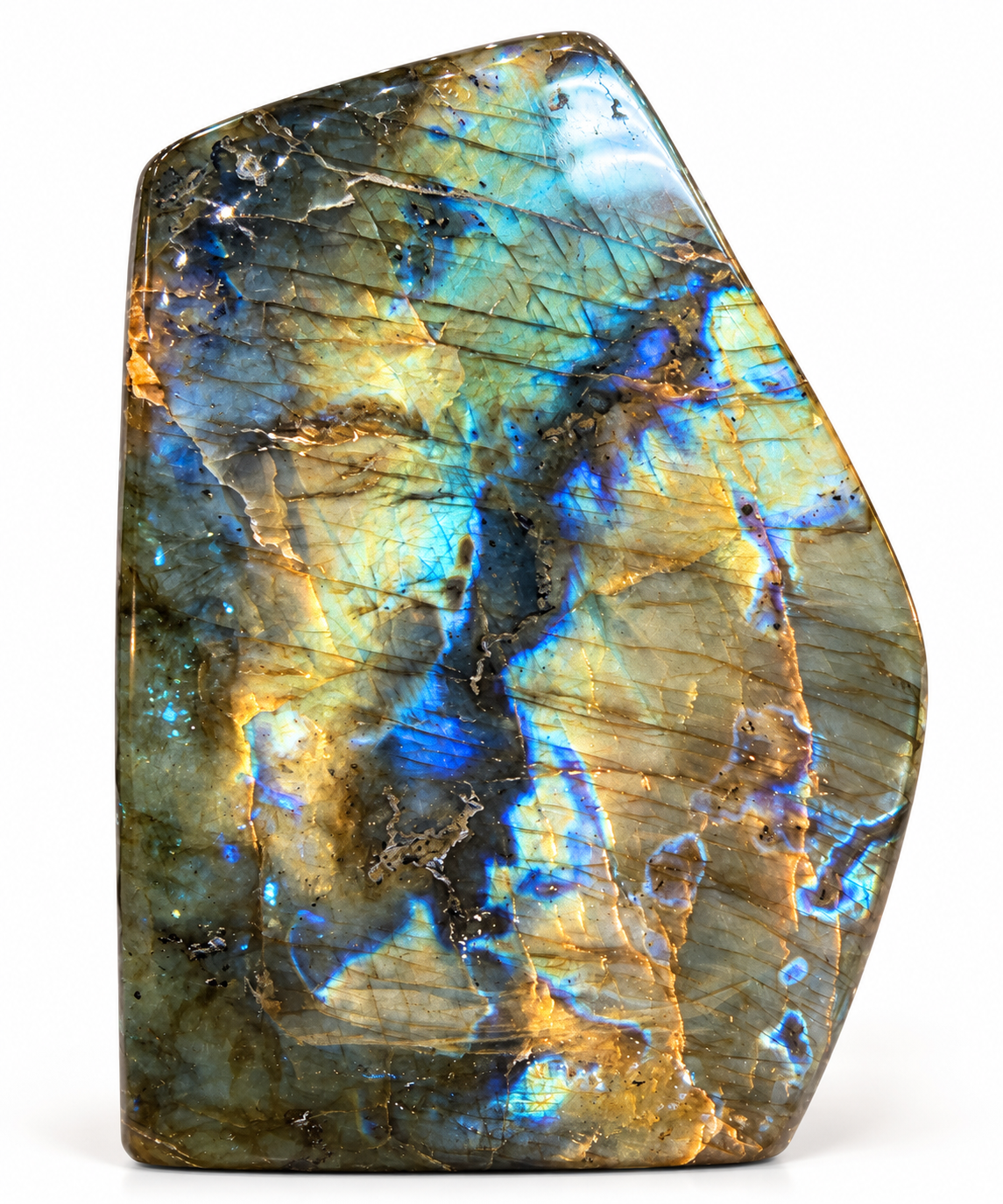 Premium labradorite freeform with natural dragon-like flash