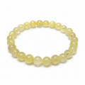 7-8mm Lemon Quartz Beaded Bracelet on white background