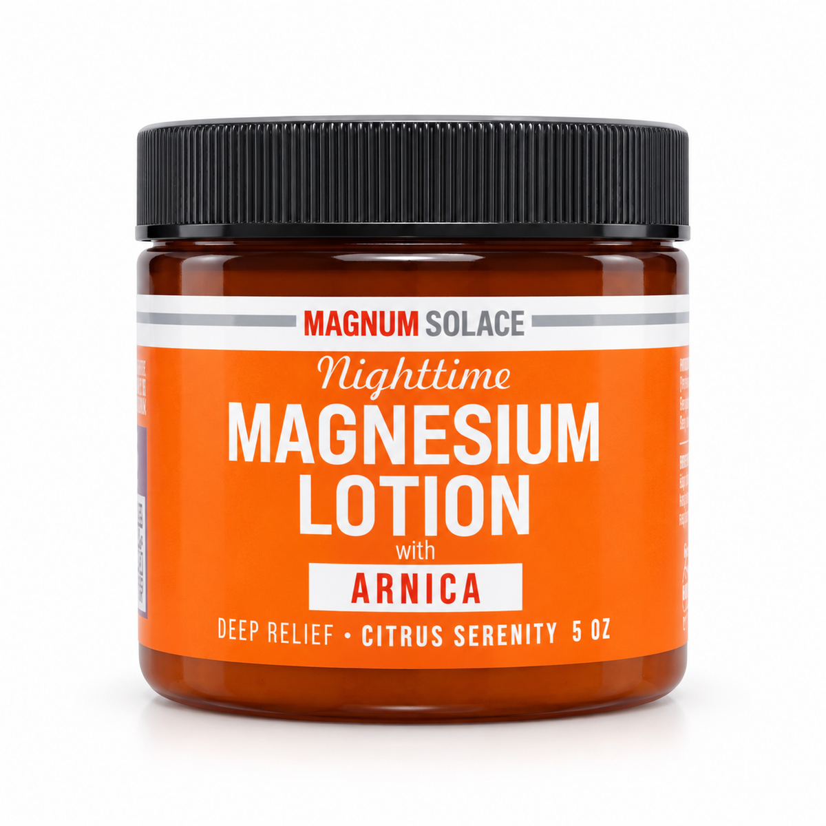 Magnum Solace Nighttime Magnesium Lotion with Arnica Citrus Serenity 5 oz