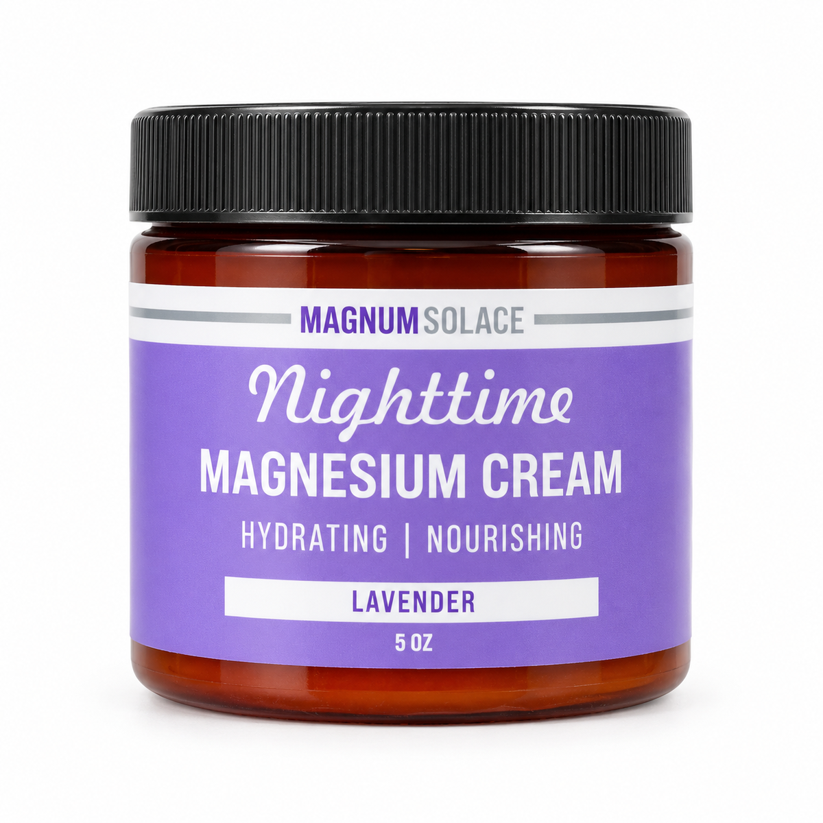 Magnum Solace Nighttime Magnesium Cream Lavender 5 oz