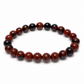 8mm Mahogany Obsidian Beaded Bracelet on white background