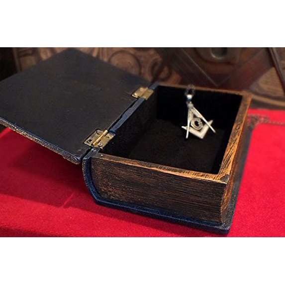 Masonic Book Storage Box | 4 1/4" x 2" x 6" Decorative Card Holder for Tarot, Oracle & Spiritual Accessories