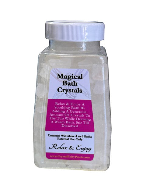 My Store Crystal Fairy Patch Crown Chakra Bath Salts, pure white crystals for spiritual connection and balance.