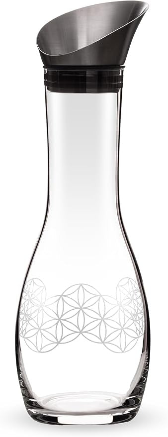Flower of Life VitaJuwel Era Crystal Water Carafe Flower of Life (for Gemstone Vials)