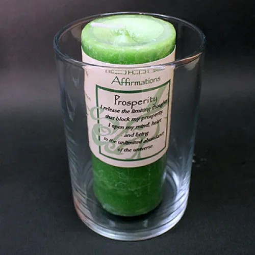 Affirmation Glass Candle Holder