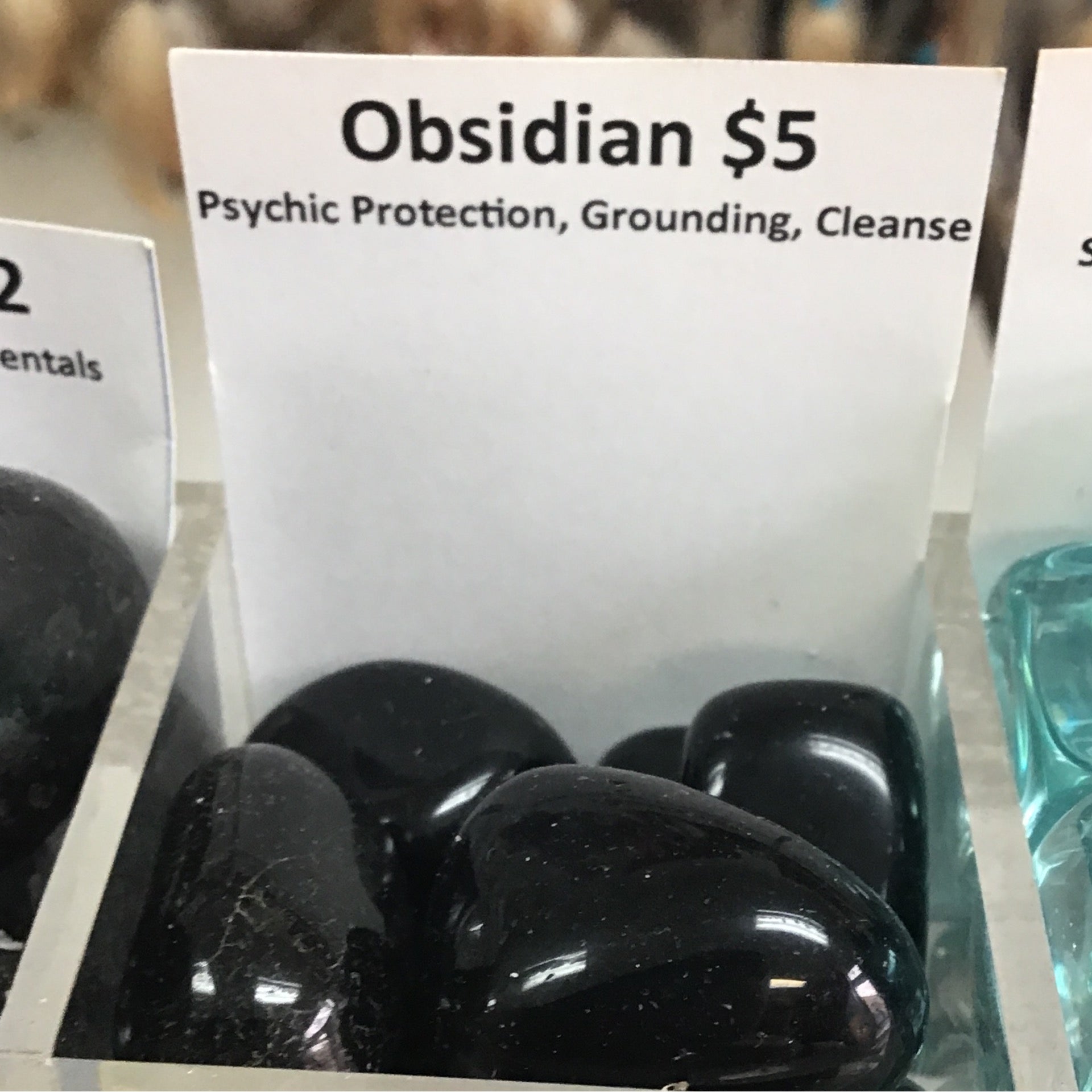Tumbled Obsidian Black