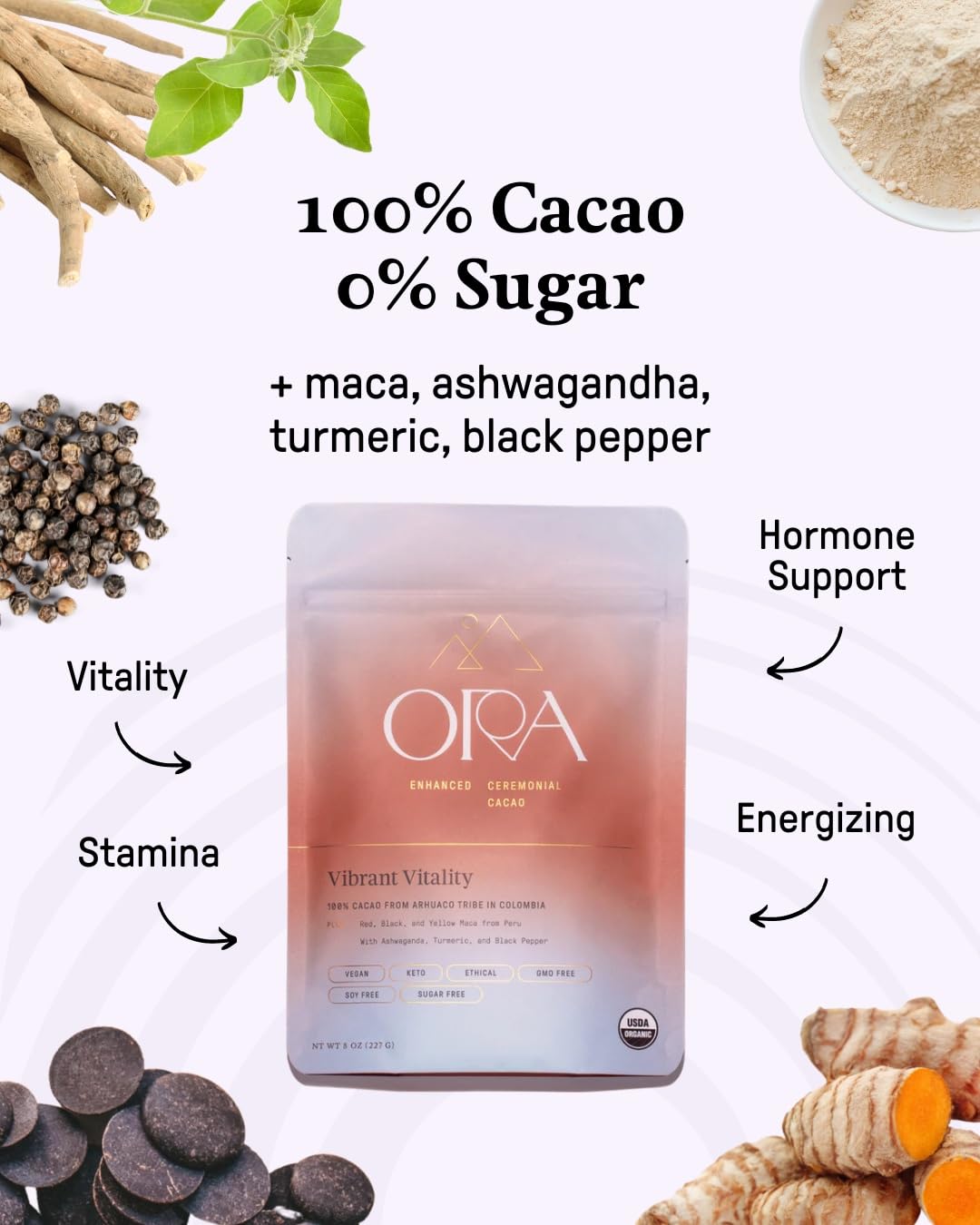 ORA Vibrant Vitality Enhanced Ceremonial Cacao
