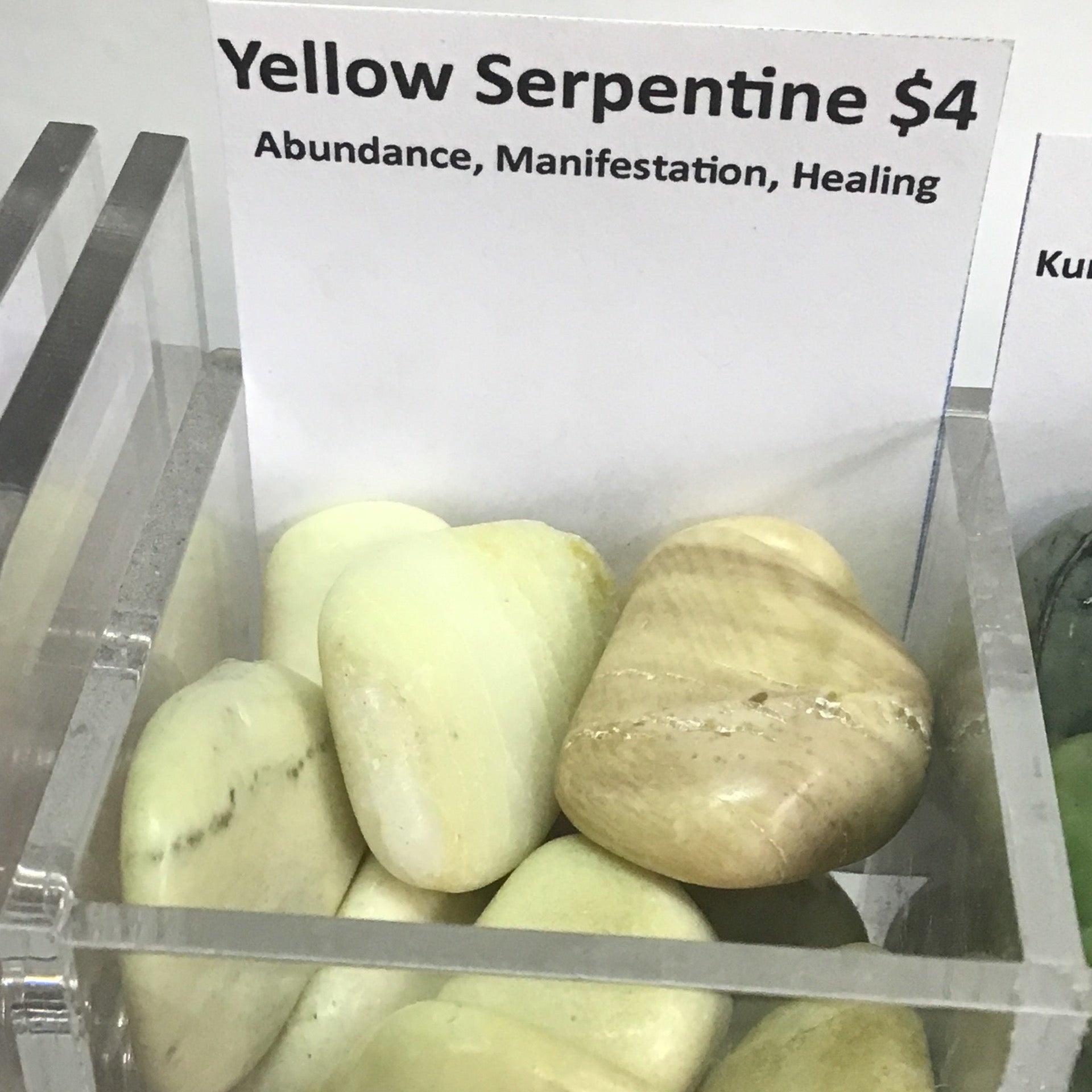 Tumbled Serpentine Yellow