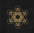 Metatron Printed Cotton Crystal Grid