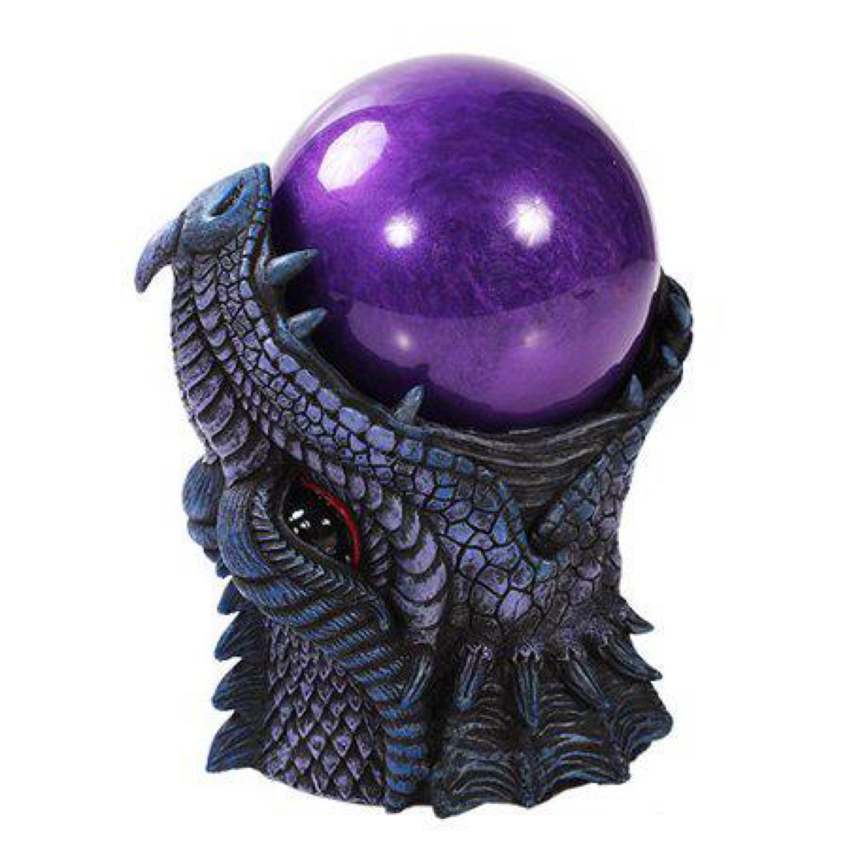 Dragon Purple Sandstorm Battery Operated Ball Figurine Made of Polyresin