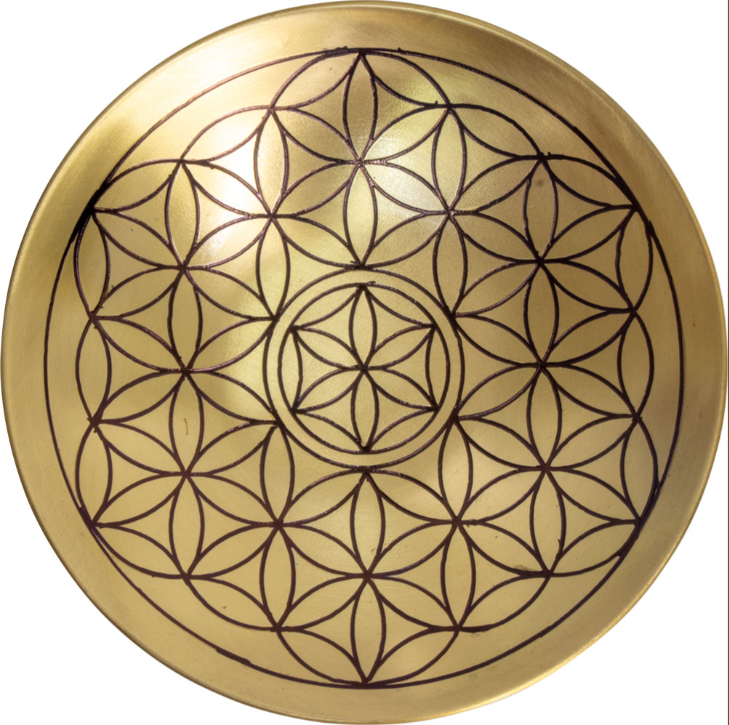 Brass Flower of Life Plate