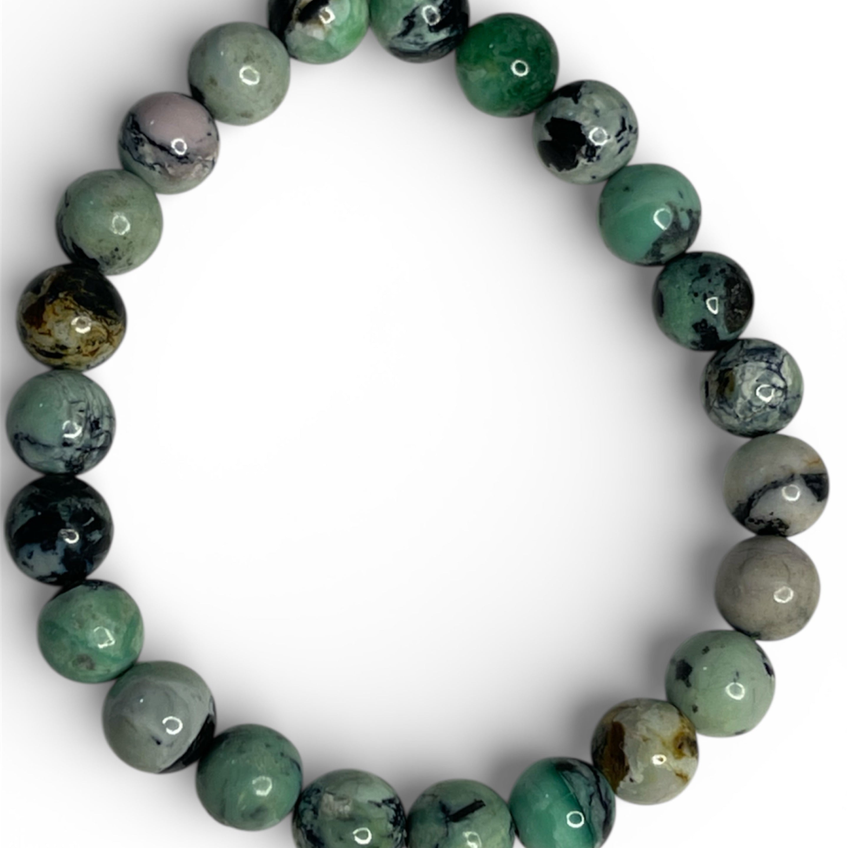 8mm Variscite Beaded Bracelet