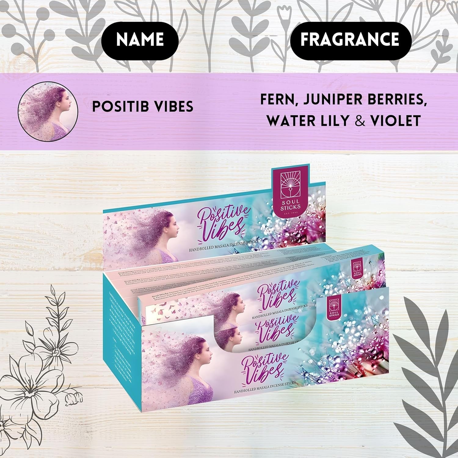 Positive Vibes Natural Masala Incense Sticks