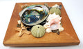 Abalone Shell Smudge Holder/Display Abalone Shell 5-6" on Wood Crate - 9.5"x9.5"x3"