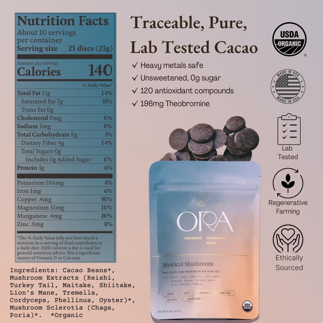 ORA Mystical Mushroom Enhanced Ceremonial Cacao