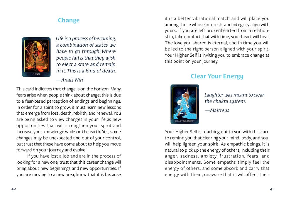 Higher Self Oracle : (Oracle Kit Box Set with 45 Cards and Guide Book) By Deanna Marie Riddick and Illustrated by Deborah Rodriguez-Capacetti