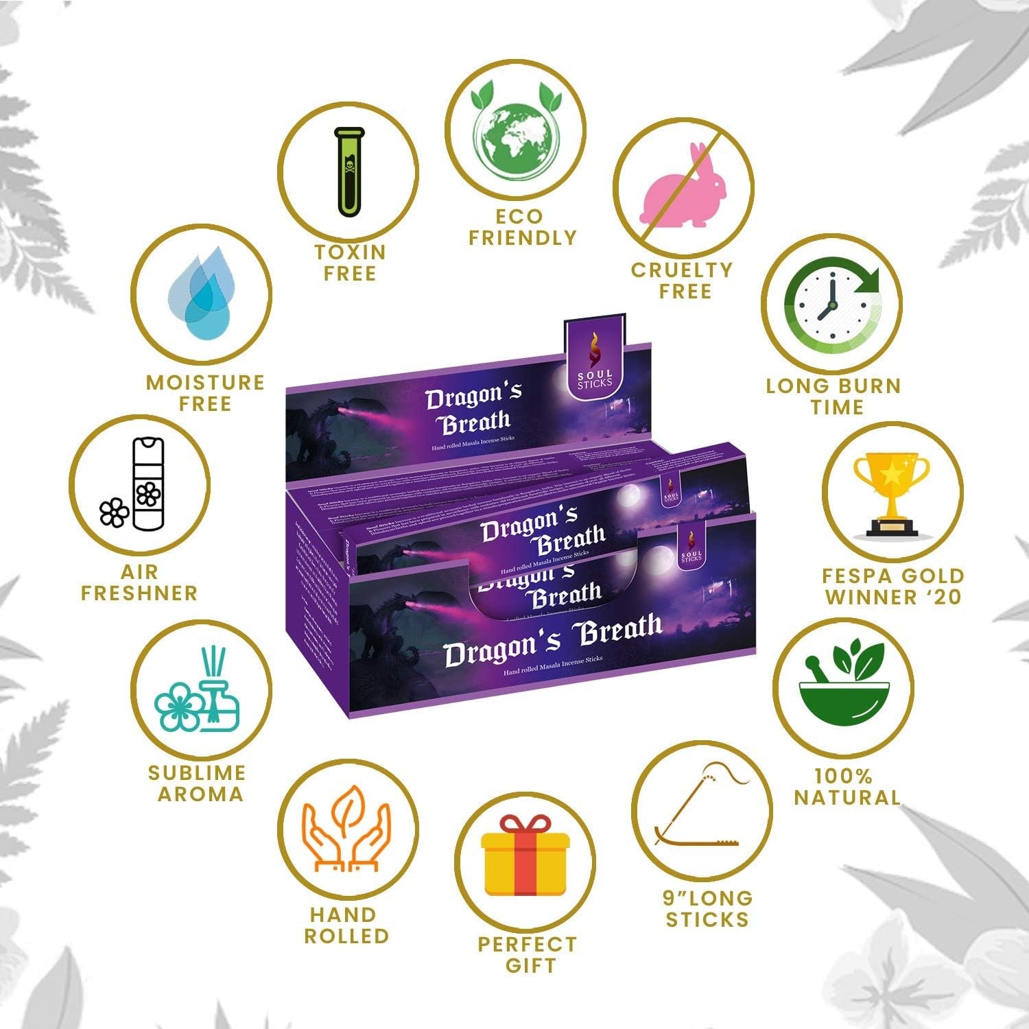 Dragon's Breath Natural Masala Incense Sticks