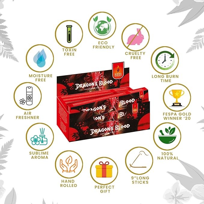 Dragon's Blood Natural Masala Incense Sticks