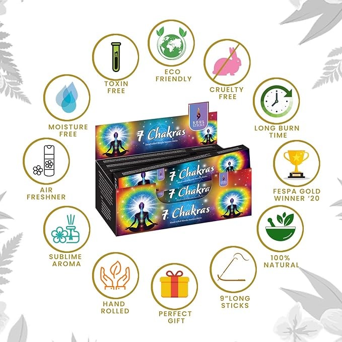 7 Chakras Natural Masala Incense Sticks