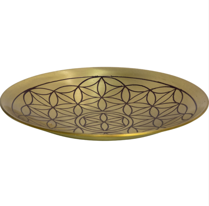 Brass Flower of Life Plate