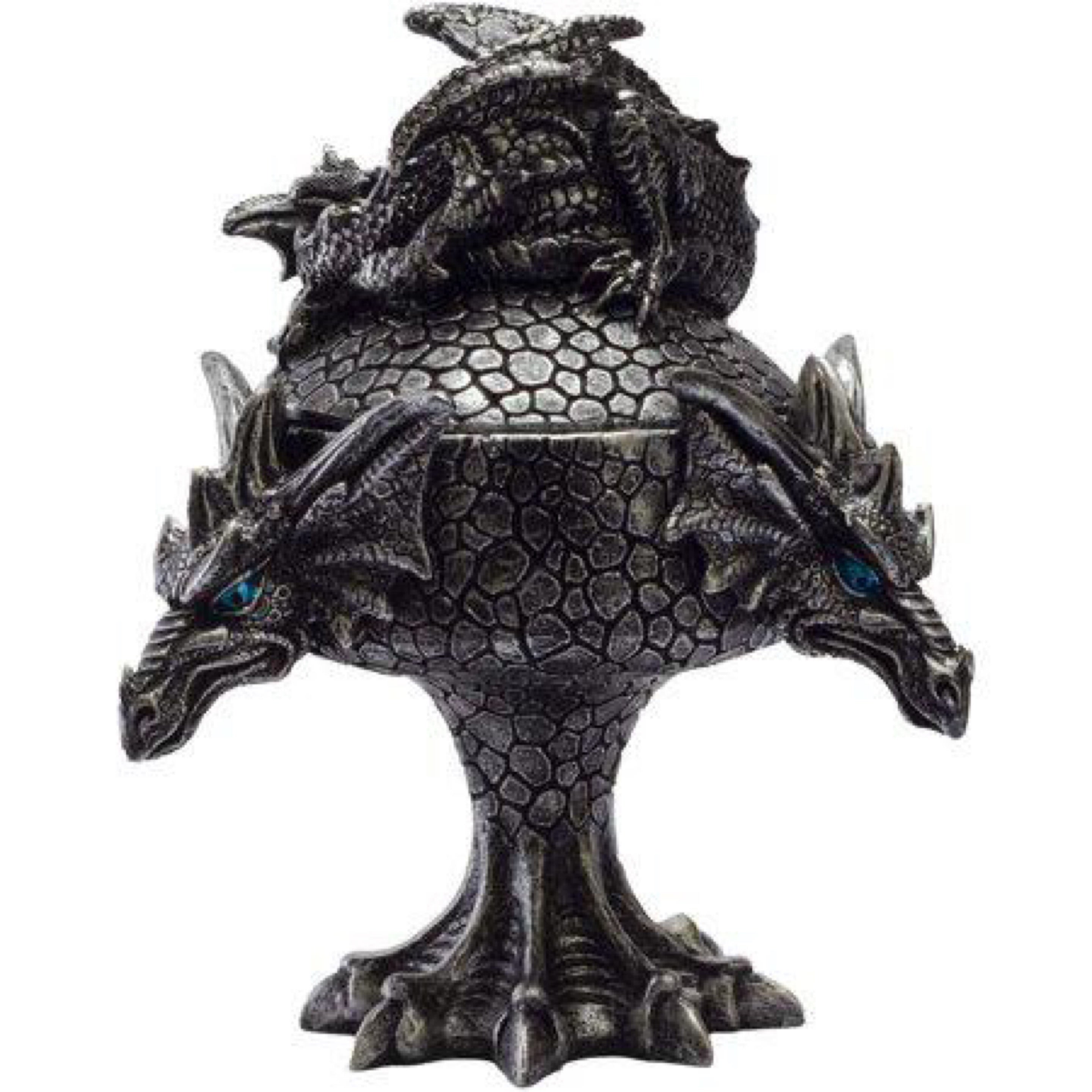 Ebros Dragon Trilogy Guarding Sleeping Wyrmling Decorative Jewelry Box Figurine