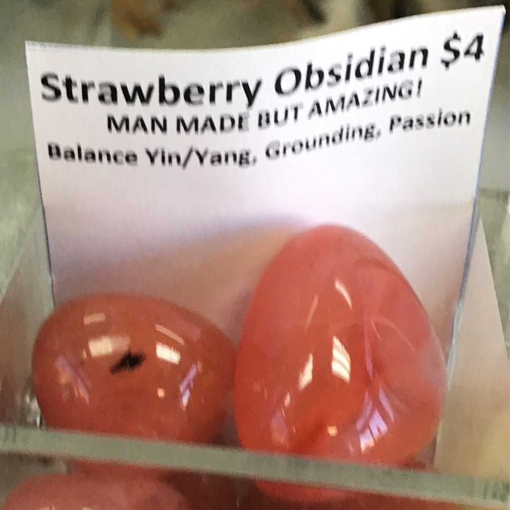 Tumbled Obsidian Strawberry