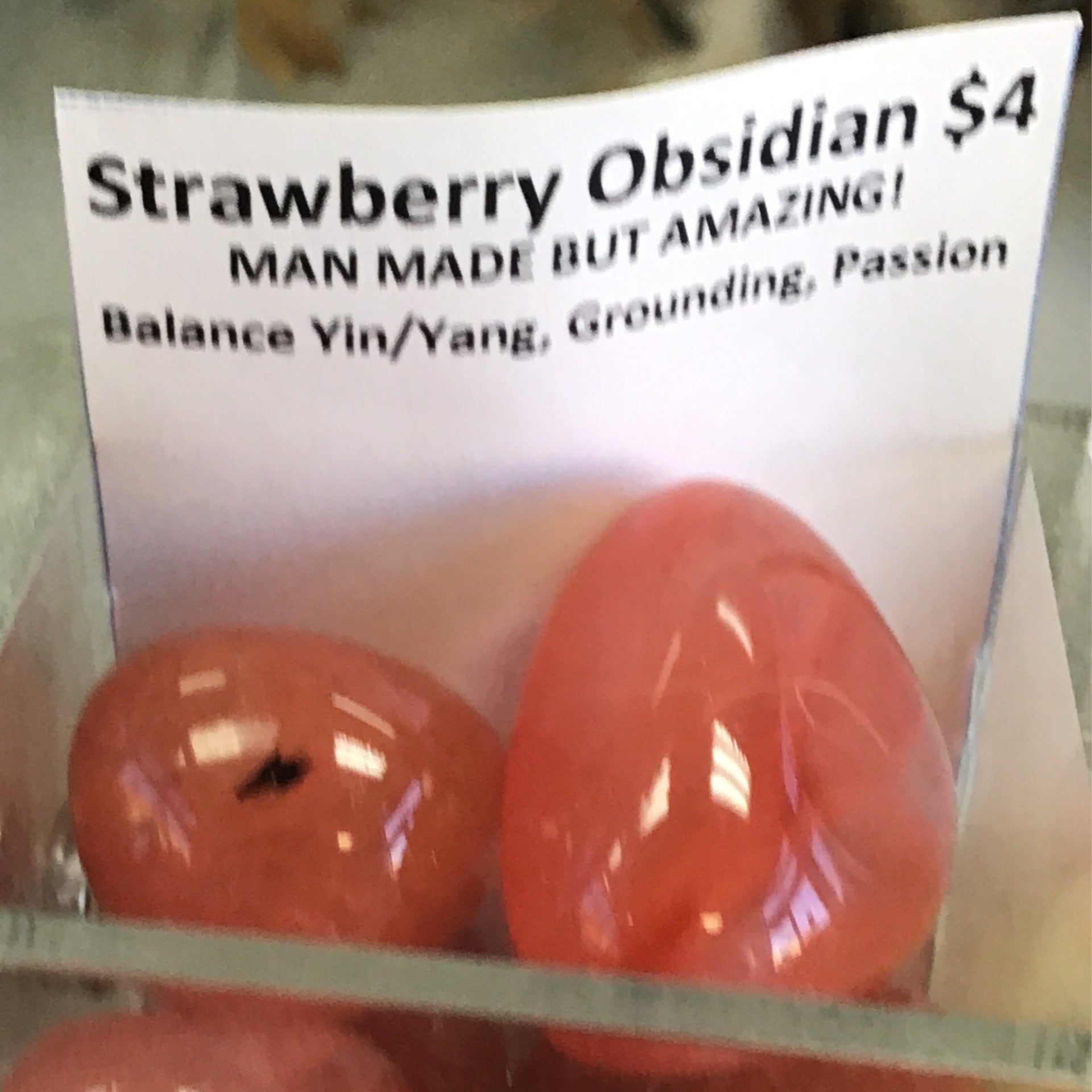 Tumbled Obsidian Strawberry