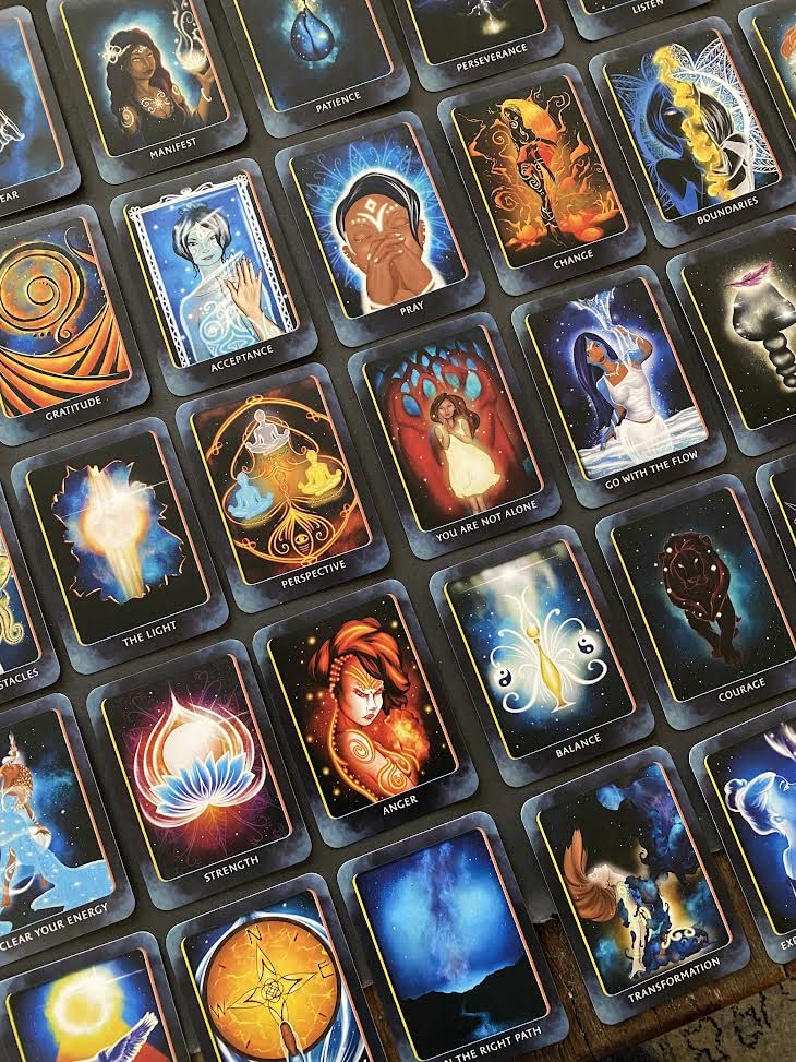 Higher Self Oracle : (Oracle Kit Box Set with 45 Cards and Guide Book) By Deanna Marie Riddick and Illustrated by Deborah Rodriguez-Capacetti
