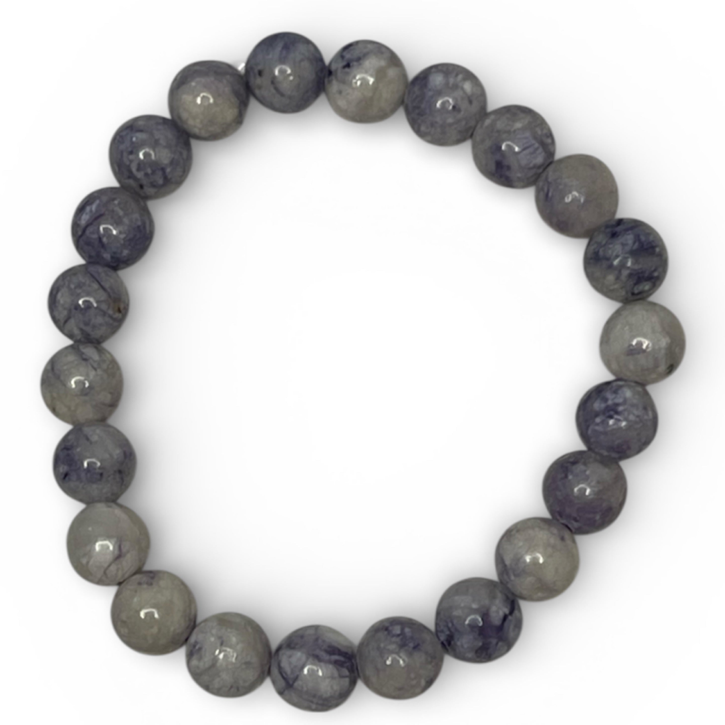 8mm Tiffany Stone Beaded Bracelet