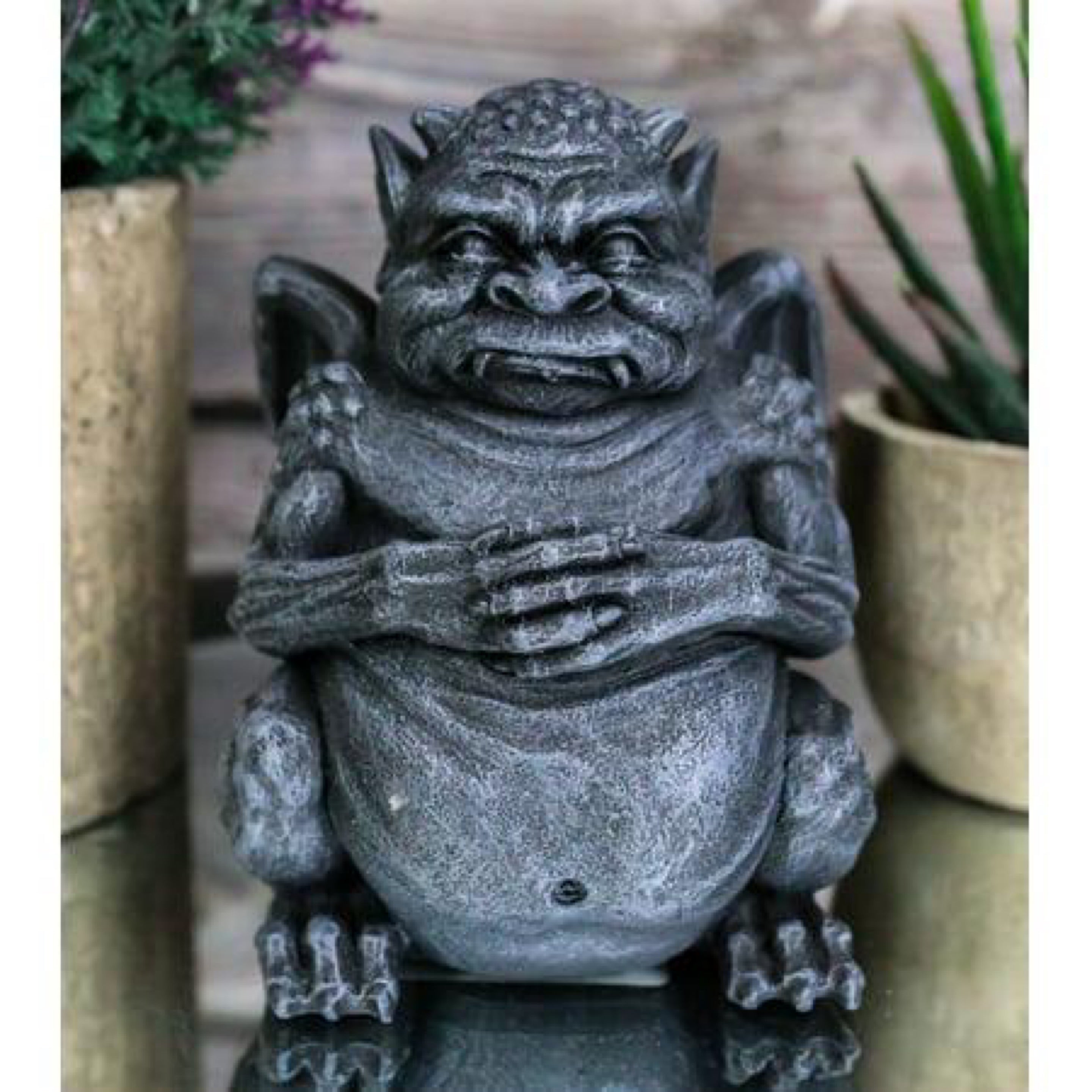 Ebros Winged Fat Ogre Troll Gargoyle Statue 4 Collectible