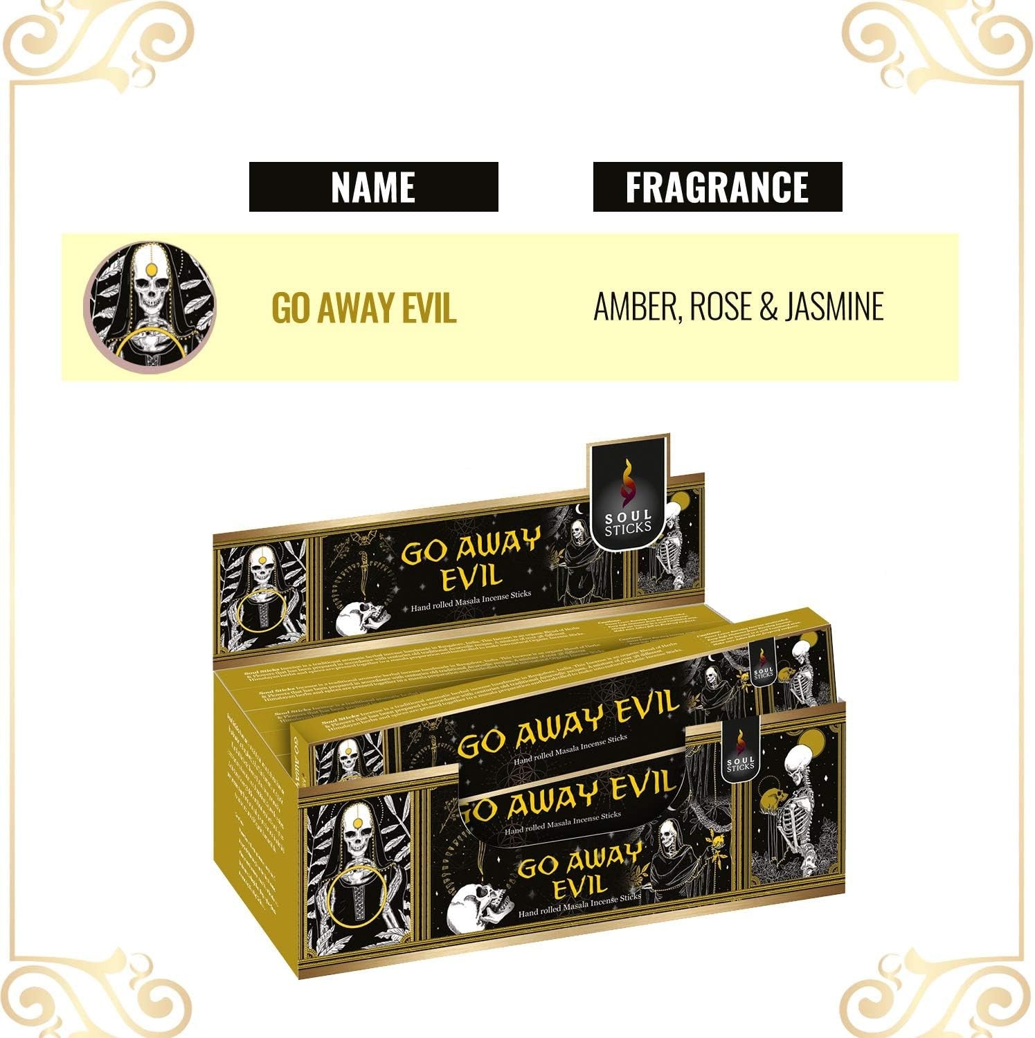 Go Away Evil Natural Masala Incense Sticks