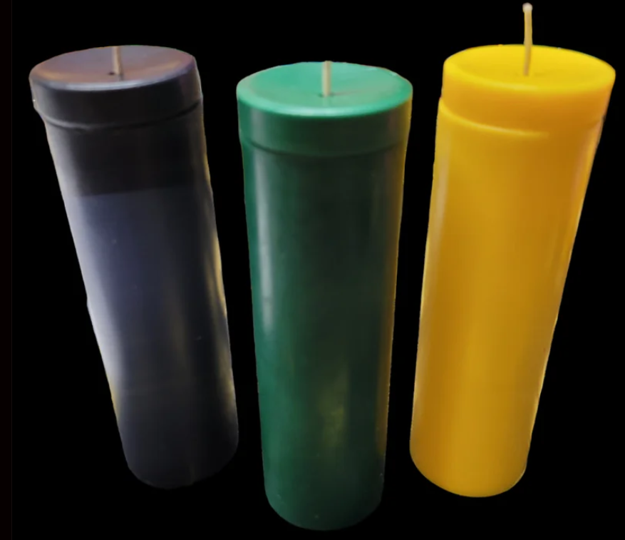 Loadable Green Pillar Box Candle (3x4)