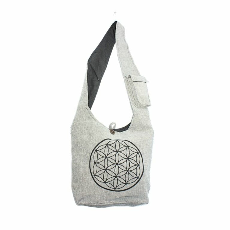 Flower of Life Cotton Shoulder Bag