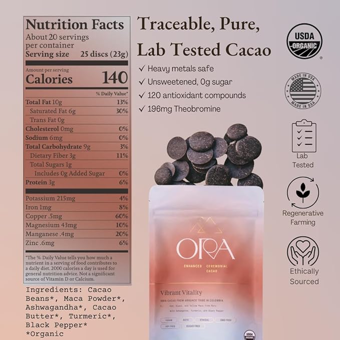 ORA Vibrant Vitality Enhanced Ceremonial Cacao