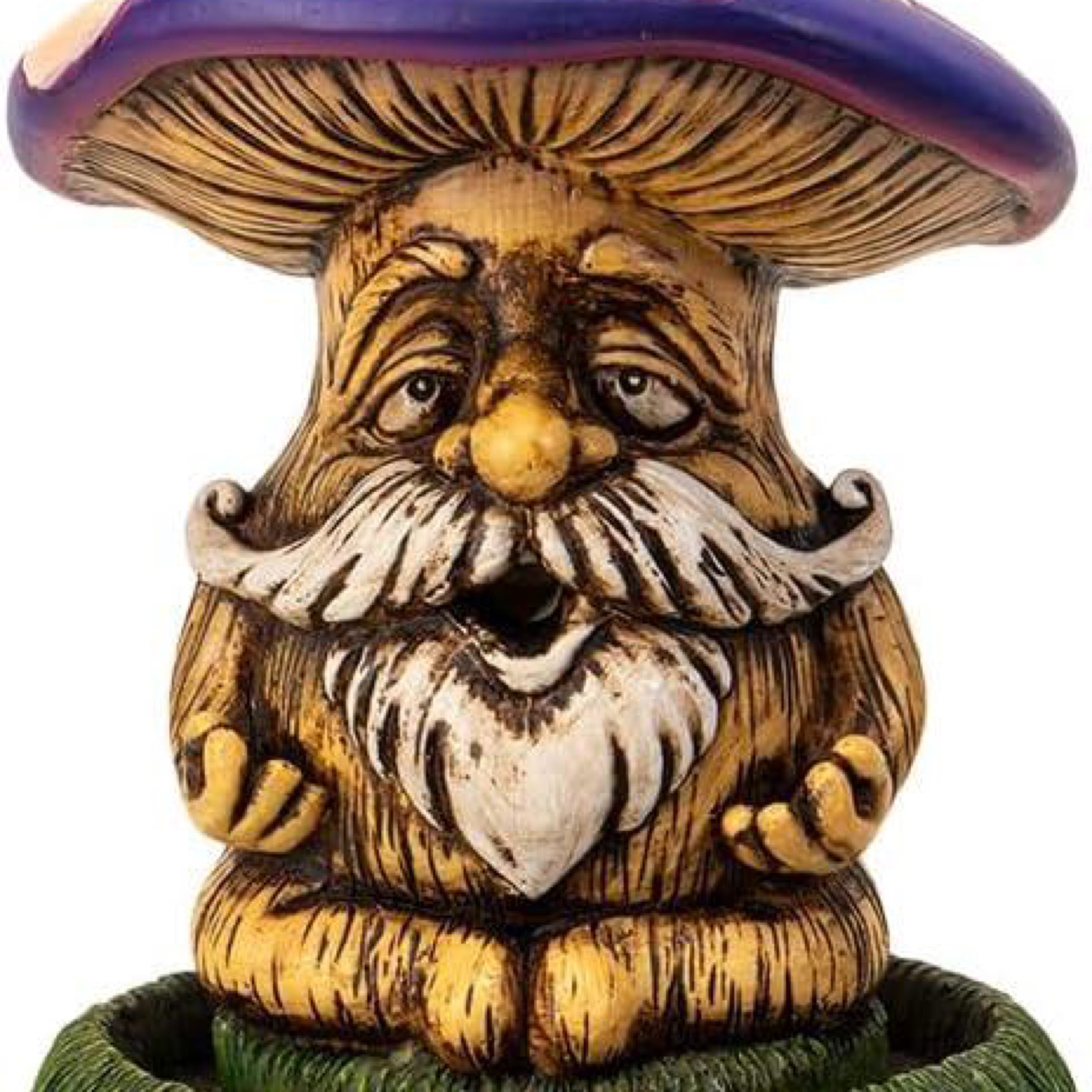 Mushroom Gnome Backflow Incense Burner - Relaxing Mushroom Gnome Handcrafted Decorative Piece for Home and Garden