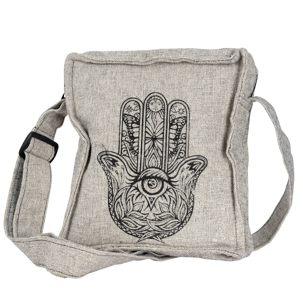 Hamsa Cross Body Canvas Bag