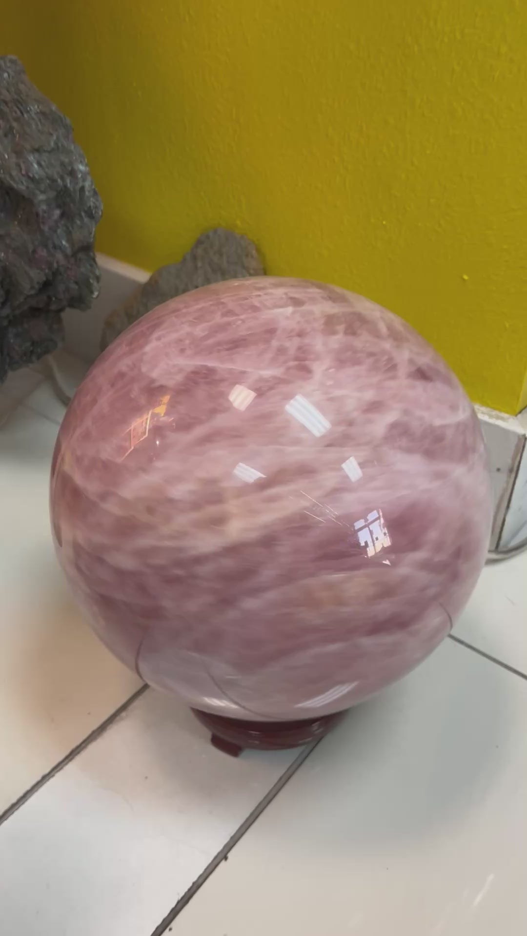 Rose Quartz Sphere – 10.5 Inch