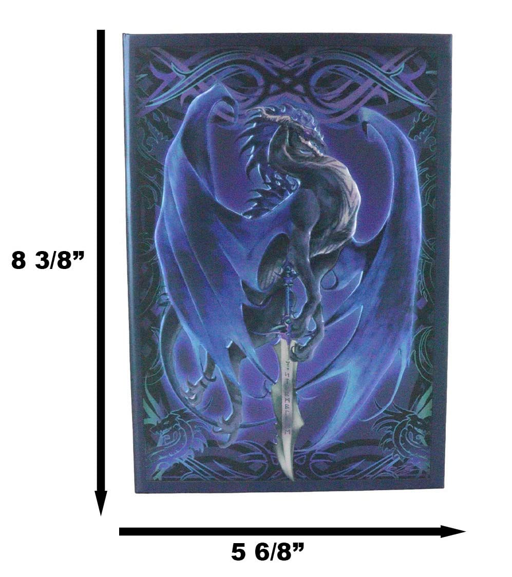 Dragon Storm Blade Drake Embossed Hard Cover Journal - Ruth Thompson Fantasy Dragon Semi Iridescent Journal