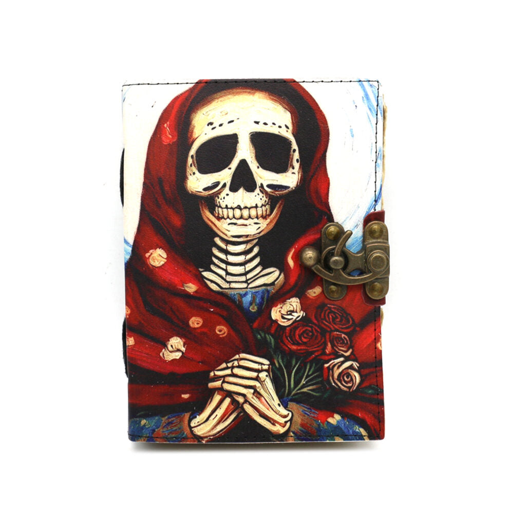 Santa Muerte Blank Leather Journal