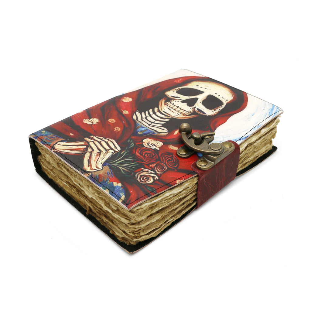 Santa Muerte Blank Leather Journal