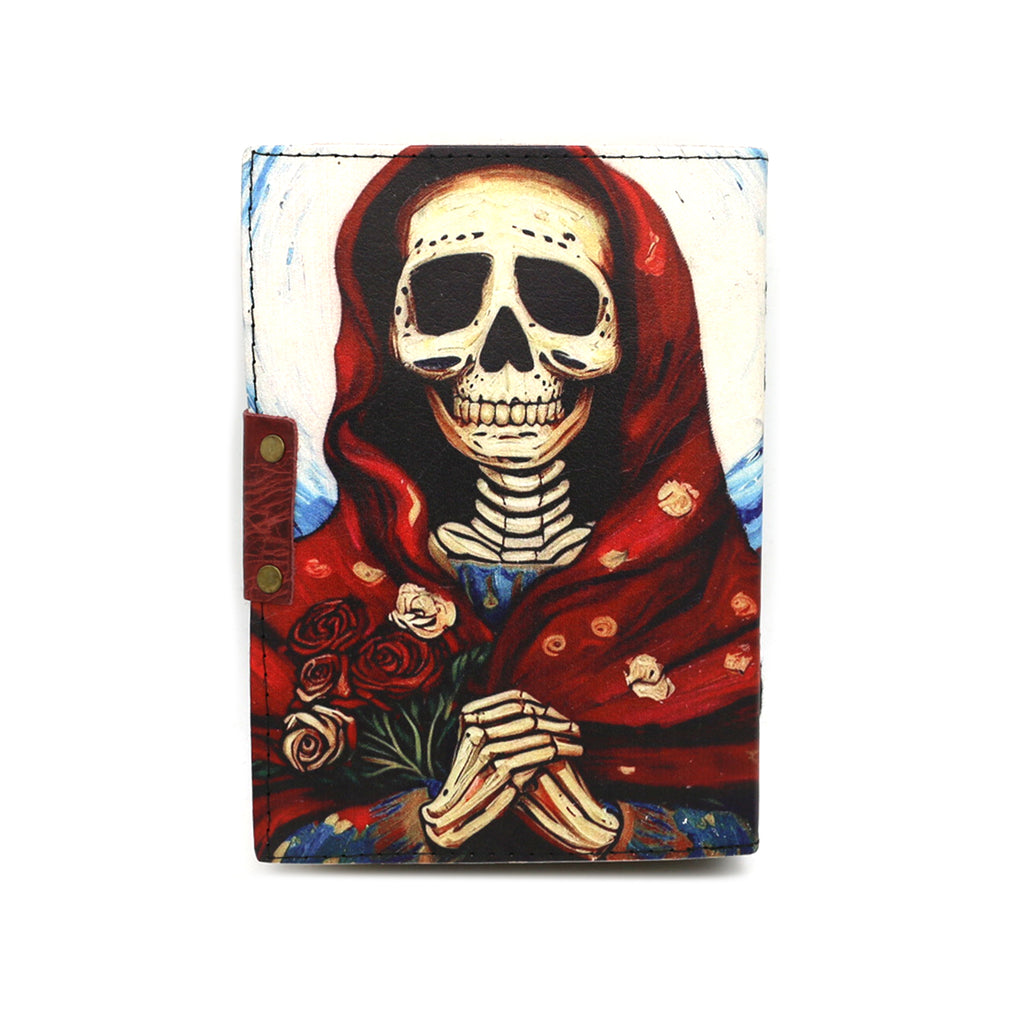 Santa Muerte Blank Leather Journal