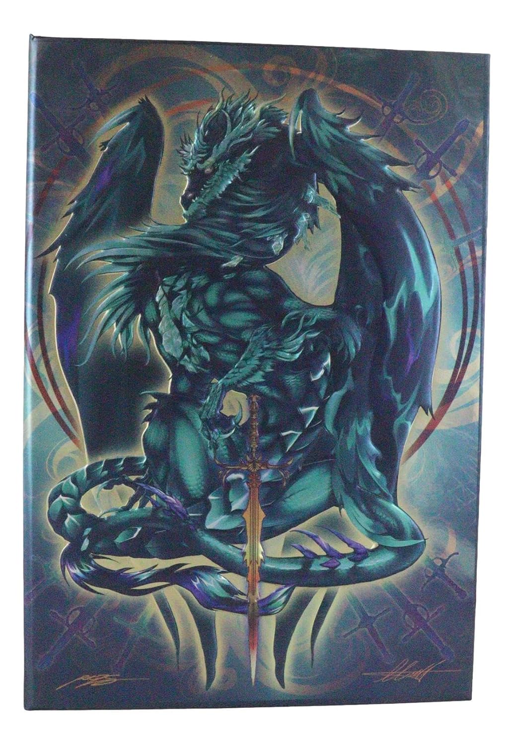 Dragon Terra Blade Drake Embossed Hard Cover Journal - Ruth Thompson Fantasy Dragon Semi Iridescent Journal