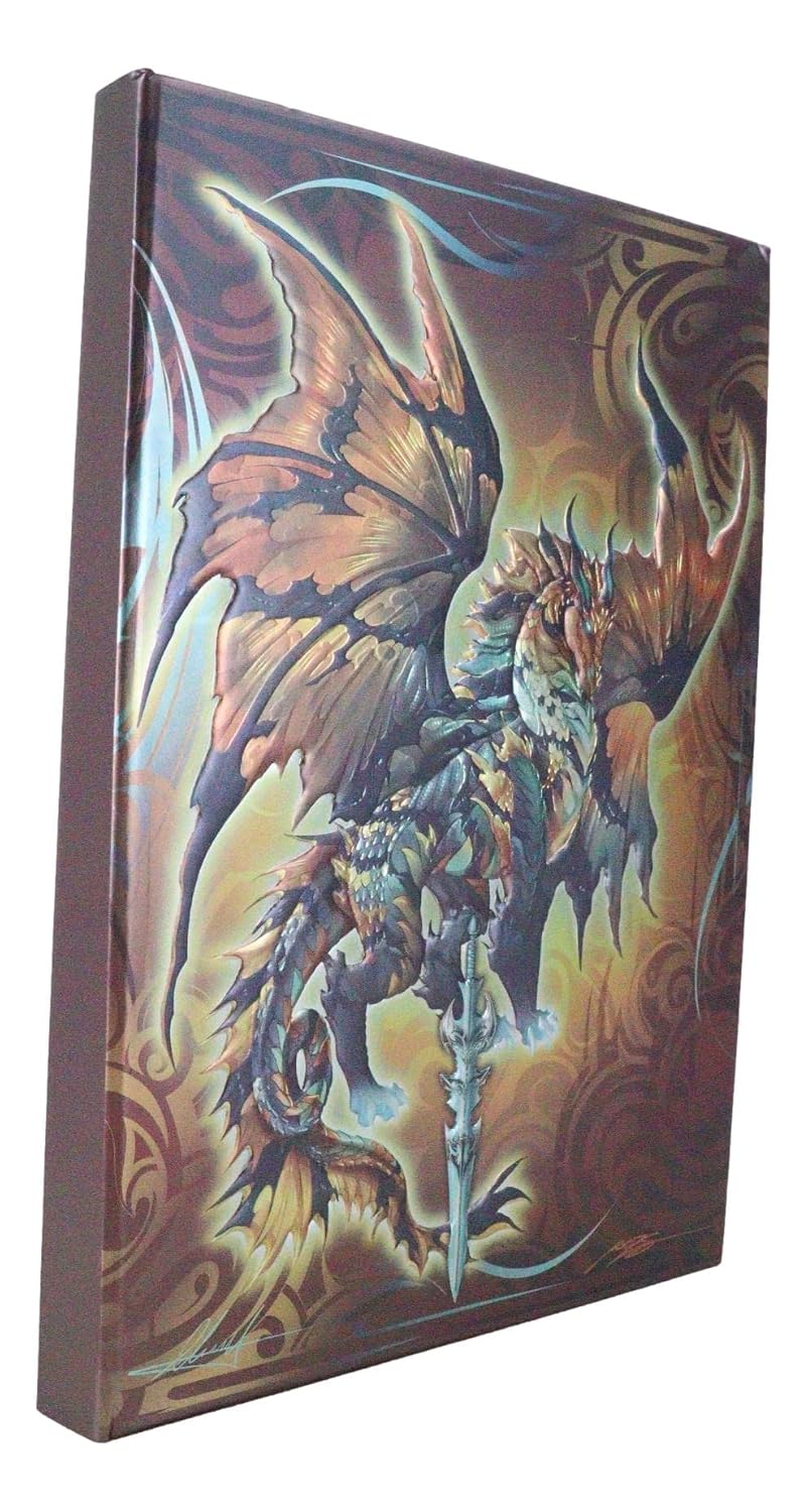 Dragon Thunder Blade Drake Embossed Hard Cover Journal - Ruth Thompson Fantasy Dragon Semi Iridescent Journal