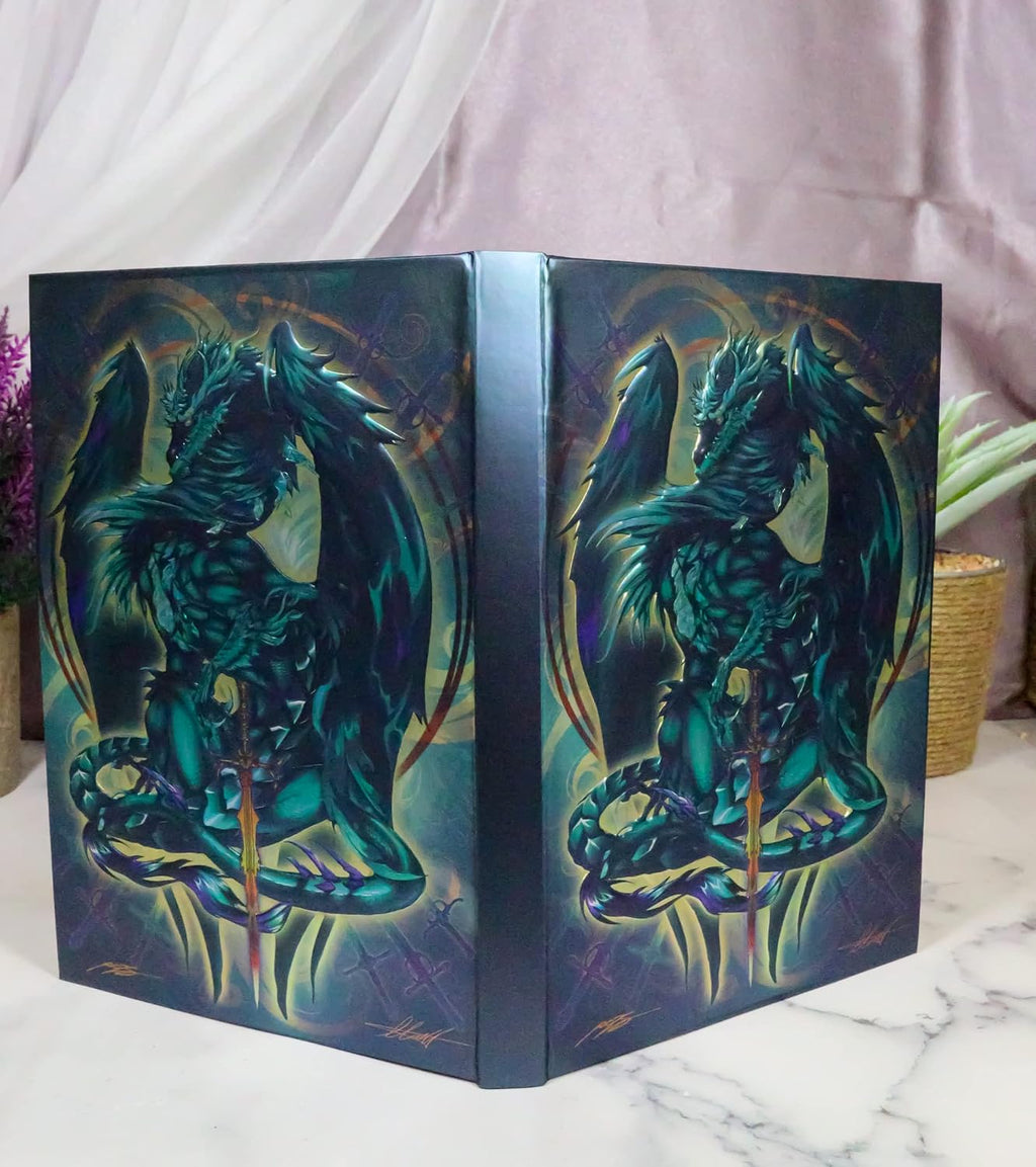 Dragon Terra Blade Drake Embossed Hard Cover Journal - Ruth Thompson Fantasy Dragon Semi Iridescent Journal