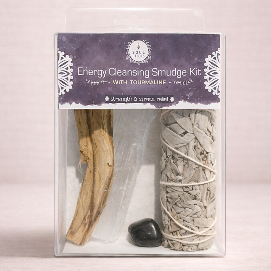 Energy Cleansing Smudge Kit with Tourmaline