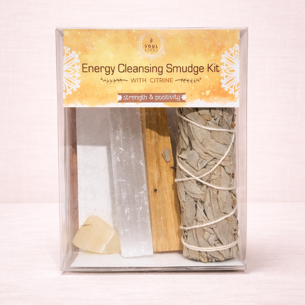 Energy Cleansing Smudge Kit with Citrine