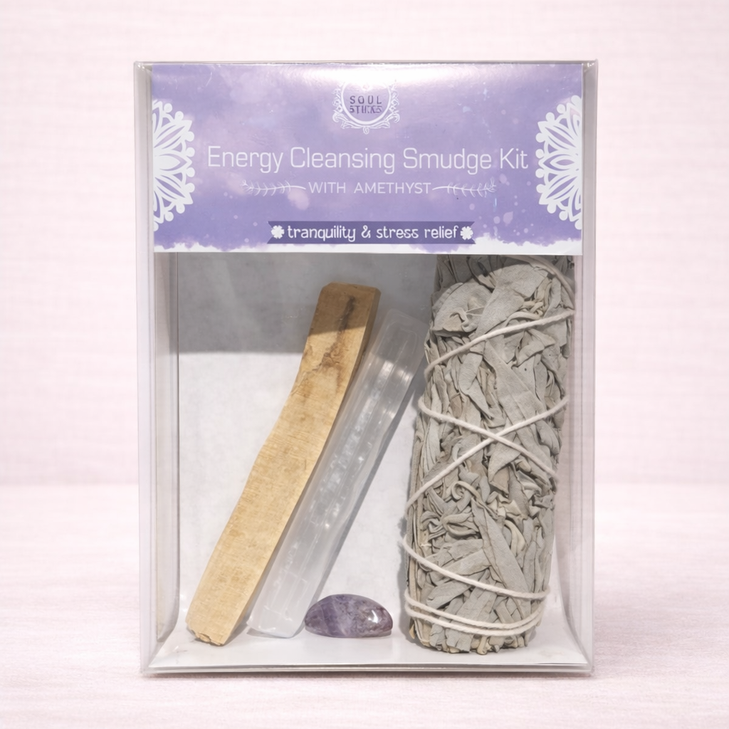 Energy Cleansing Smudge Kit with Amethyst